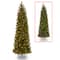 6.5 Ft. Pre-Lit Feel Real&#xAE; Downswept Douglas Fir Pencil Slim Artificial Christmas Tree, Dual Color LED Lights